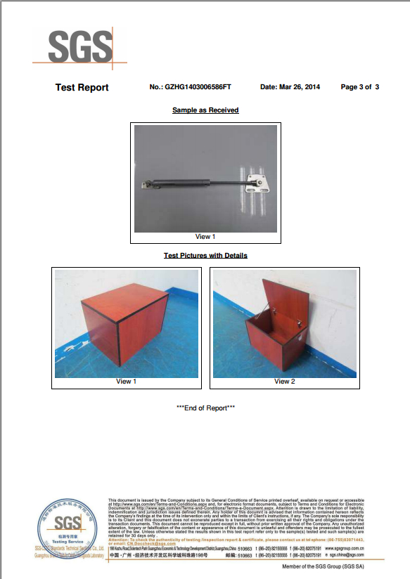 cabinet lid strut